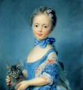 kb Perronneau Jean Baptiste A Girl with a Kitten