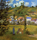 Pissarro Camille Chaponval landscape Sun