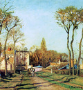 Pissarro Camille Entry into the village of Voisins Sun