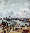 Pissarro Camille Outer harbour of Le Havre Sun