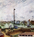 Pissarro Camille The pilots jetty, Le Havre Sun