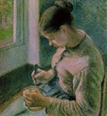 Pissarro Peasant girl drinking her coffee, 1891, 65 3x54 8 c