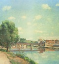 Pissarro The Railway Bridge at Pontoise, 1873, private colle