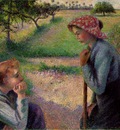 Pissarro Two ypung peasant women, 1892, 89x165 cm, Metropoli