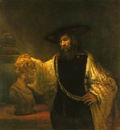 REMBRANDT ARISTOTLE CONTEMPLATING A BUST OF HOMER 1653 MOMA