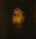 Rembrandt Portrait of a Bearded Man in Black Beret
