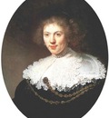 Rembrandt Portrait of a Woman Wearing a Gold Chain, 1634, Oi