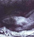 Rembrandt Woman Lying Down