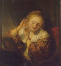 Rembrandt Young Woman with Earrings, 1657, 39 5x32 5 cm, Ere