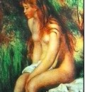 la bagnante seduta