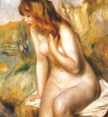 renoir bather seated on a rock
