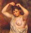 renoir woman arranging her hair