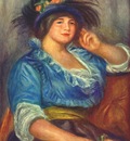 renoir young woman with a rose in her hat