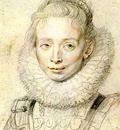 Rubens Portrait of a Chambermaid Chalk