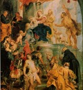 Rubens Virgin and child enthroned with saints c 1627 28, Ske