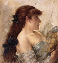 Rysselberghe Poprrait of a Lady with a Fan