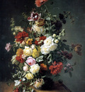 A Still Life WIth Flowers and Wild Raspberries