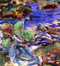 Sargent John Singer Woman in a Turkish Costume A Turkish Woman by a Stream