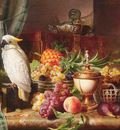 Schuster Josef STILL LIFE WITH FRUIT AND A COCKATOO