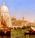 selous Henry Courtney A View Along The Grand Canal With Santa Maria Della Salute