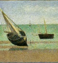 Seurat Boats, Low Tide, Grandcamp