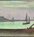 seurat the channel at gravelines, evening,