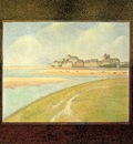 Seurat View of Le Crotoy from Upstream, 1889, The Detroit in