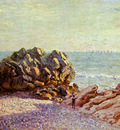 Sisley Alfred Stor Rock Ladys cove in the evening Sun