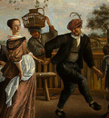 STEEN,J  THE DANCING COUPLE, DETALJ 9, 1663, NGW