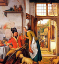 Strij van Abraham Interior with soldier and maid