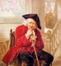 Strij van Abraham Sitting old man waiting in hall Sun