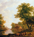 Strij van Jacob Landscape with river near Dordrecht Sun