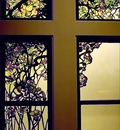 Tiffany Apple Blossom and Magnolia Window