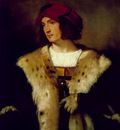 Tiziano Portrait of a man in a red cap, ca 1516, 82 3x71 1 c