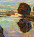 Toorop Jan Landscape with canal Sun