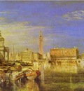 William Turner Bridge of Signs, Ducal Palace and Custom House, Venice Canaletti Painting