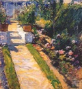 twachtman in the garden c1895
