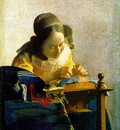 Vermeer The lacemaker, 1669 1670, 23 9 x 20 5 cm, Louvre