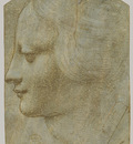 Head of a Woman in Profile to Lower Left