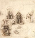 Leonardo da Vinci Studies for a Nativity