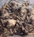 Leonardo da Vinci The Battle of Anghiari Rubens detail1