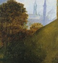 Portrait of Ginevra Benci Landscape Detail