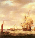 Webster George Merchant Ship And Fishing Vessels Off The Dutch Coast