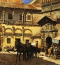 Weeks Edwin Lord Market Square in Front of the Sacristy and Doorway of the Cathedral Granada