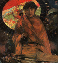 Zwart de Willem Girl with Japanes umbrella Sun