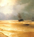 aivazovsky waves breaking on the crimean coast