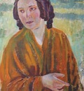 borisov musatov woman wearing yellow shawl