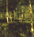 levitan the birch grove 1885