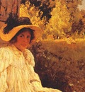serov in summer, portrait of olga serova