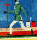 Malevitj Running Man 1932 34 Oil on canvas 79 x 65 cm  Mus